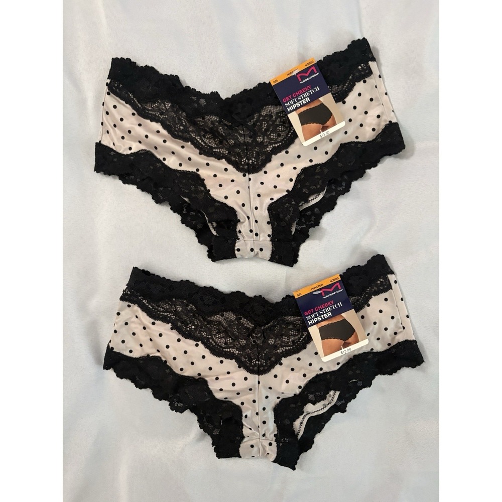 NEW MAIDENFORM PANTY Get Cheeky Hipster Soft 40823 Lace Women Size Small 2 Pair